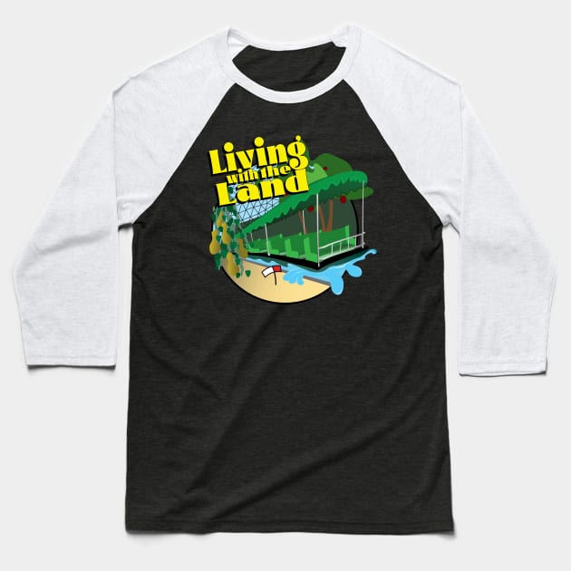 Living With The Land In Motion Baseball T-Shirt by WearInTheWorld